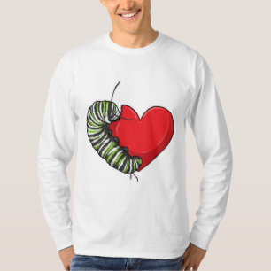 Caterpillar Love Heart T-Shirt