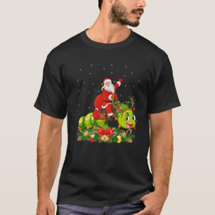 Caterpillar Lover Funny Santa Riding Caterpillar C T-Shirt