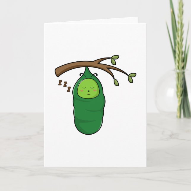 Caterpillar on Tree Card (Front)