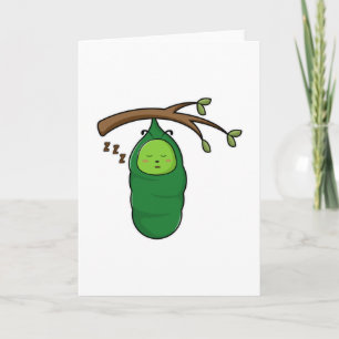 Caterpillar on Tree Card
