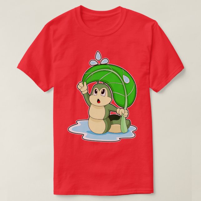 Caterpillar Raining Umbrella 2 T-Shirt (Design Front)