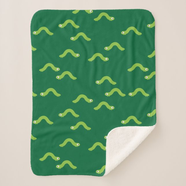 Caterpillar Sherpa Blanket (Front)