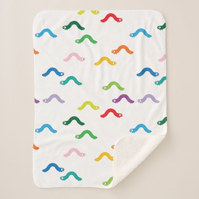 Caterpillar Sherpa Blanket (Front)