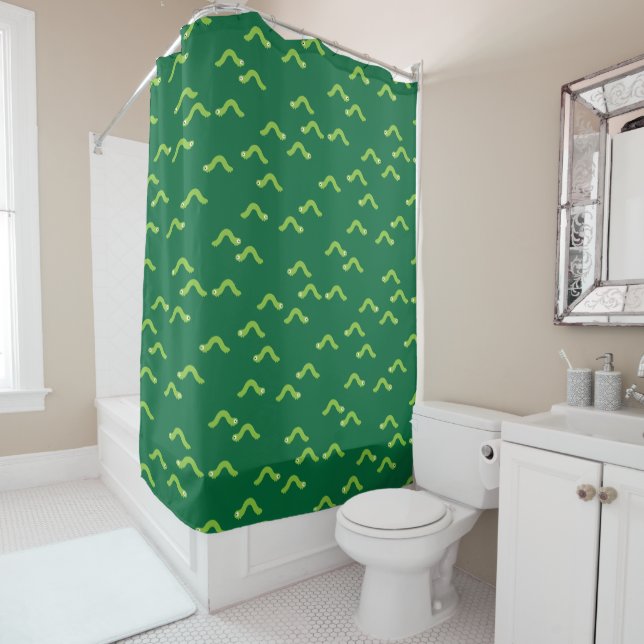Caterpillar Shower Curtain (In Situ)