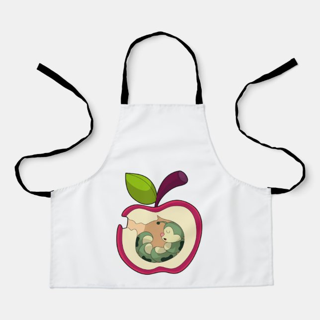 Caterpillar Sleeping Apple Apron (Front)