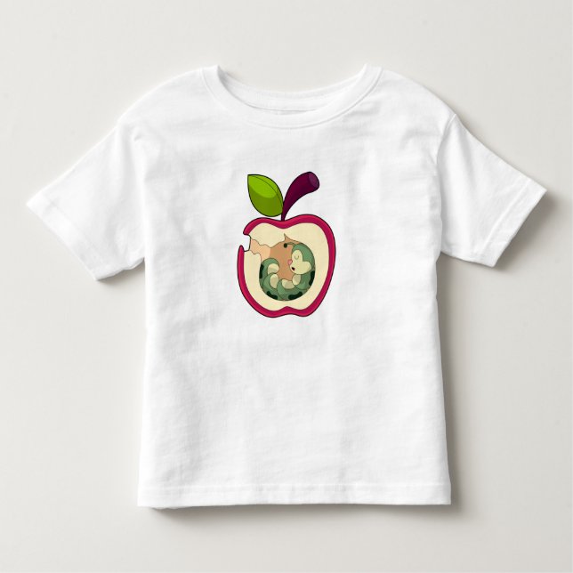 Caterpillar Sleeping Apple Toddler T-Shirt (Front)