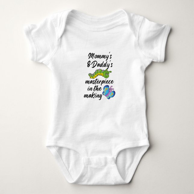 Caterpillar to Butterfly Baby Bodysuit (Front)