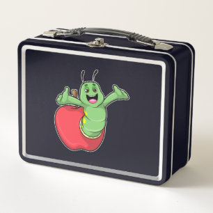 Caterpillar with Apple Metal Lunch Box
