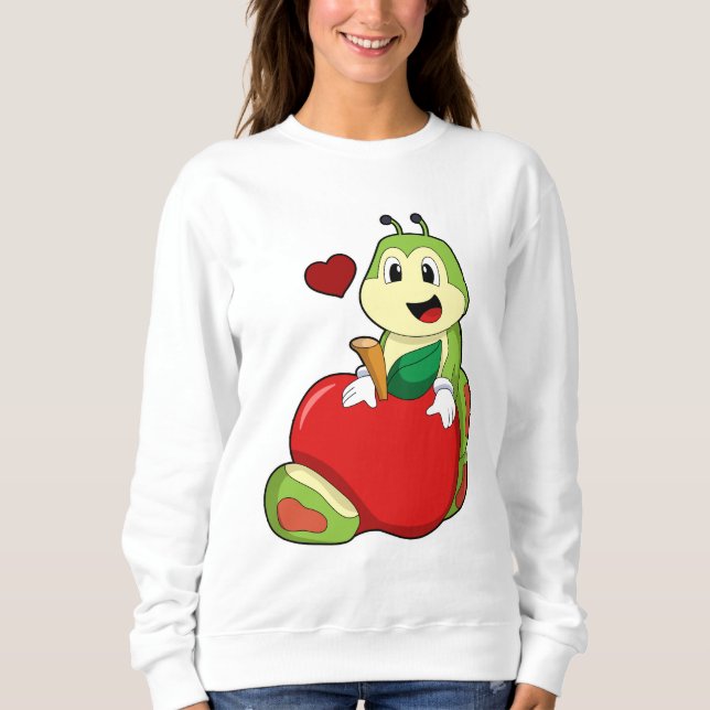 Caterpillar with Apple Sweatshirt (Front)