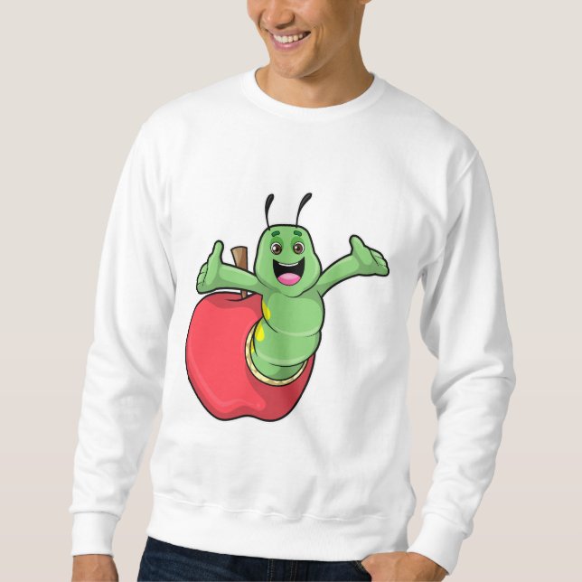 Caterpillar with Apple Sweatshirt (Front)