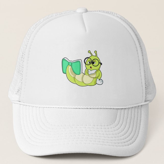 Caterpillar with Book Trucker Hat (Front)