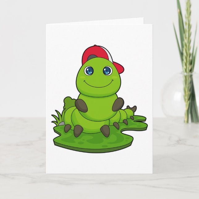 Caterpillar with Cap Card (Front)