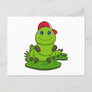 Caterpillar with Cap Postcard