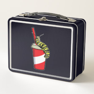 Caterpillar with Drink Metal Lunch Box
