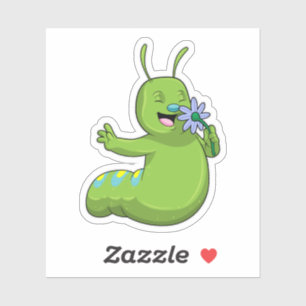 Caterpillar with Flower Daisy