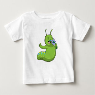 Caterpillar with Flower Daisy Baby T-Shirt