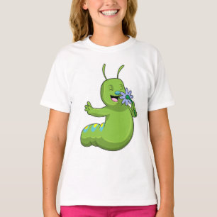 Caterpillar with Flower Daisy T-Shirt