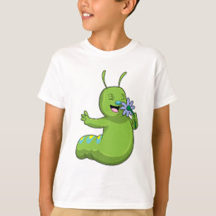 Caterpillar with Flower Daisy T-Shirt