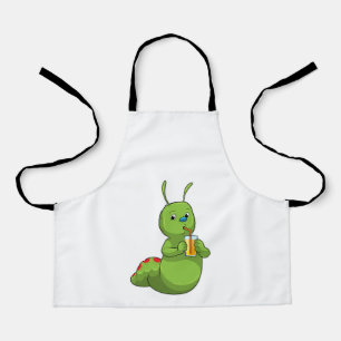 Caterpillar with Glass of Orange juice Apron