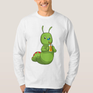 Caterpillar with Glass of Orange juice T-Shirt