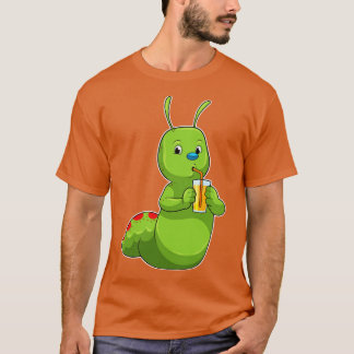 Caterpillar with Glass of Orange juice T-Shirt