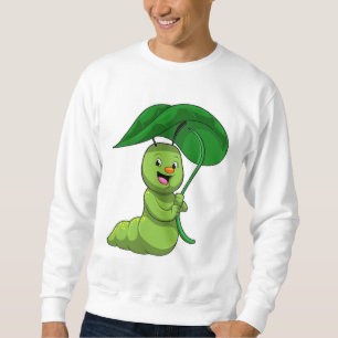 Caterpillar with Leaf as Parasol Sweatshirt