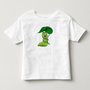 Caterpillar with Leaf as Parasol Toddler T-Shirt