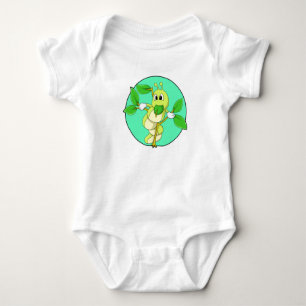 Caterpillar with Leaf Baby Bodysuit