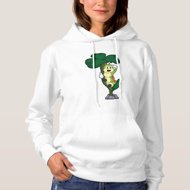 Caterpillar with Leaf Hoodie (Front)