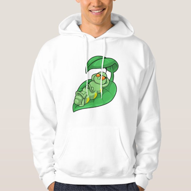 Caterpillar with Leaf Hoodie (Front)
