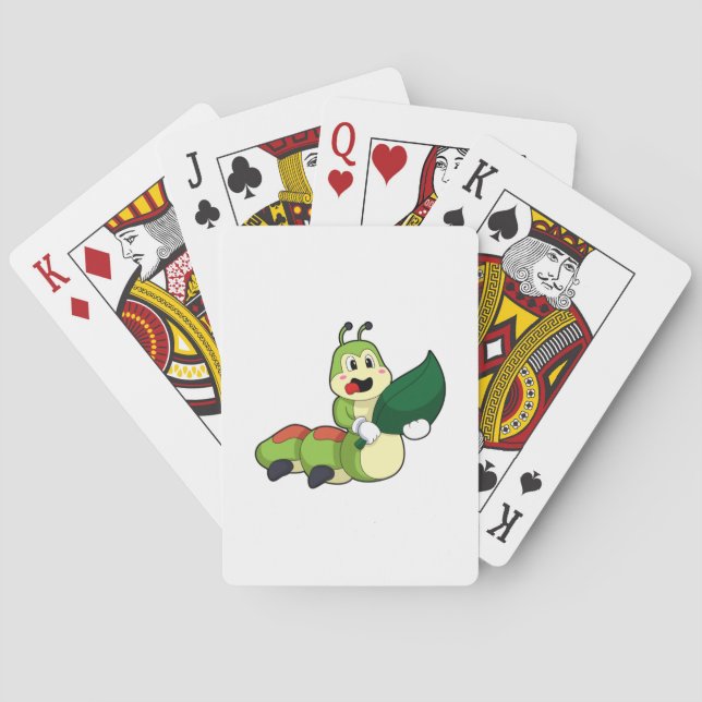 Caterpillar with Leaf Playing Cards (Back)
