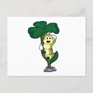 Caterpillar with Leaf Postcard