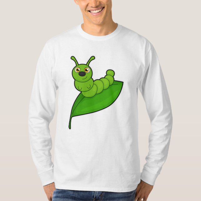 Caterpillar with Leaf T-Shirt (Front)