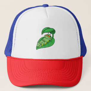 Caterpillar with Leaf Trucker Hat