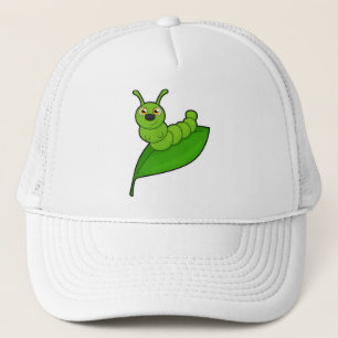 Caterpillar with Leaf Trucker Hat
