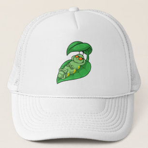 Caterpillar with Leaf Trucker Hat