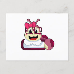 Caterpillar with Ribbon Postcard