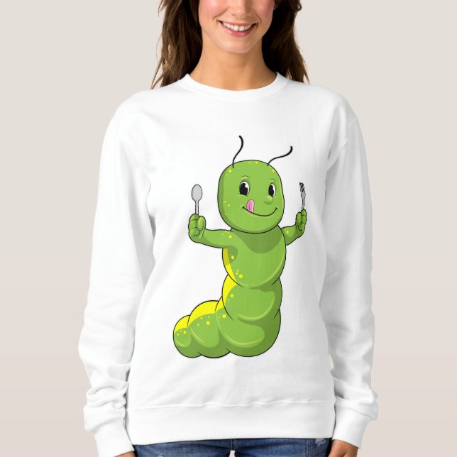 Caterpillar with Spoon & Fork Sweatshirt (Front)