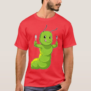 Caterpillar With Spoon  Fork  T-Shirt