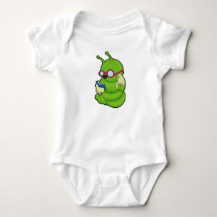 Caterpillar with Sunglasses & Book Baby Bodysuit