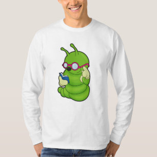 Caterpillar with Sunglasses & Book T-Shirt