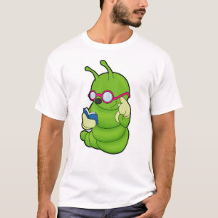 Caterpillar with Sunglasses & Book T-Shirt
