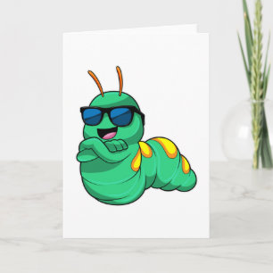 Caterpillar with Sunglasses Card