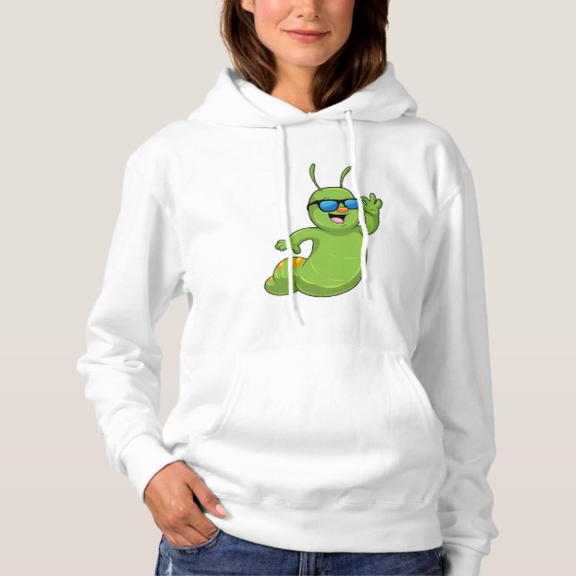 Caterpillar with Sunglasses Hoodie (Front)