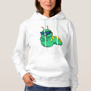 Caterpillar with Sunglasses Hoodie