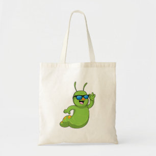 Caterpillar with Sunglasses Tote Bag
