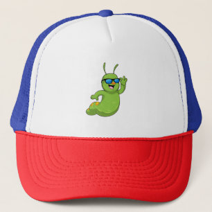 Caterpillar with Sunglasses Trucker Hat