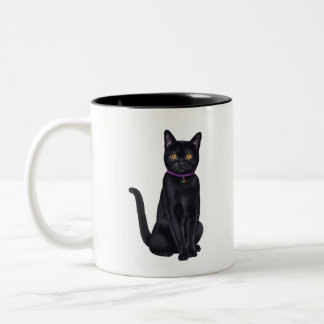 CatFans - Bombay Black Cat Two-Tone Coffee Mug