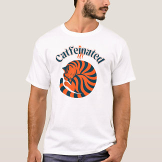 Catfeinated Funny Coffee Cat T-Shirt