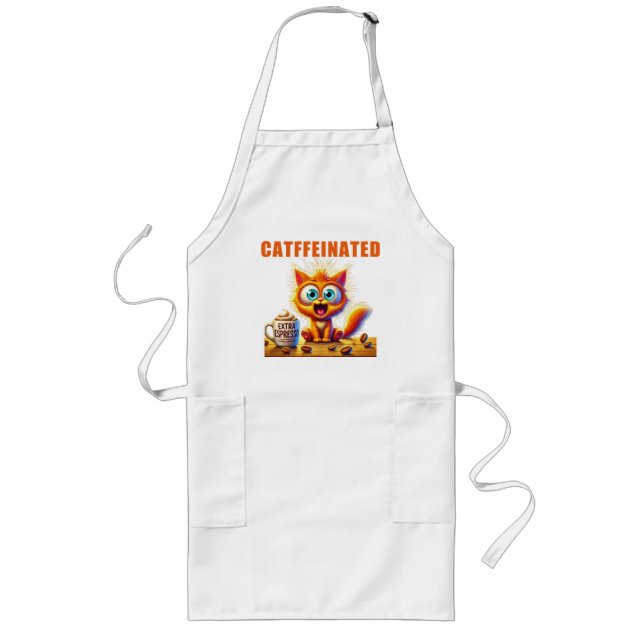 CATFFEINATED LONG APRON (Front)